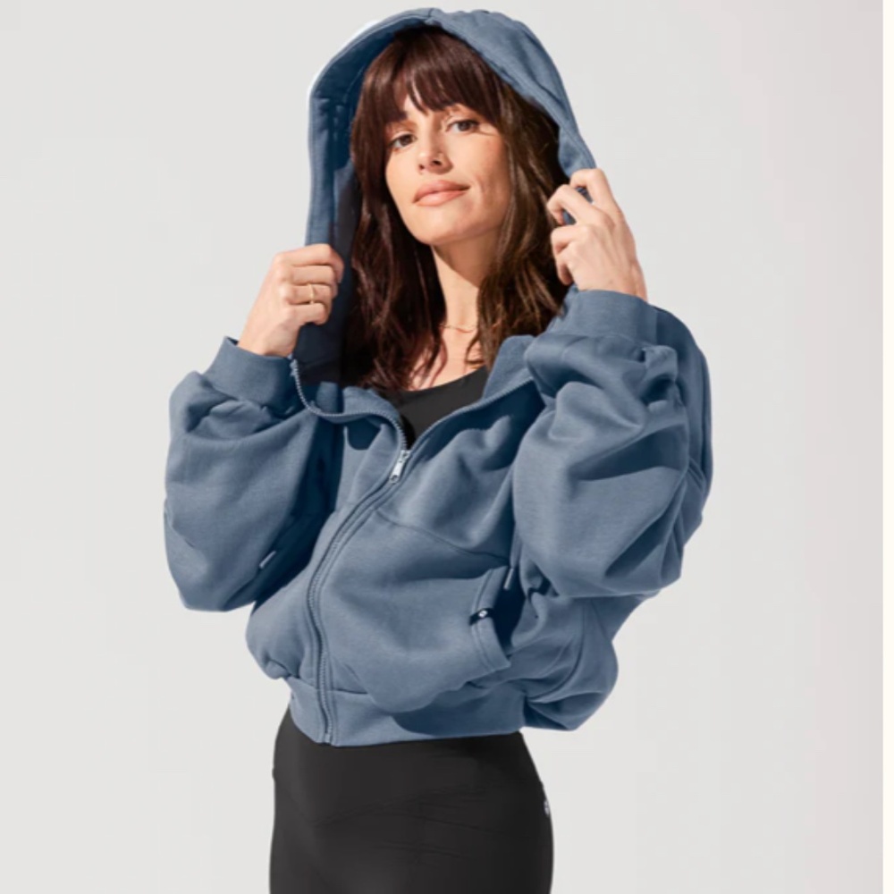 **EUC** Popflex Zip Cloud Hoodie - Demin Blue